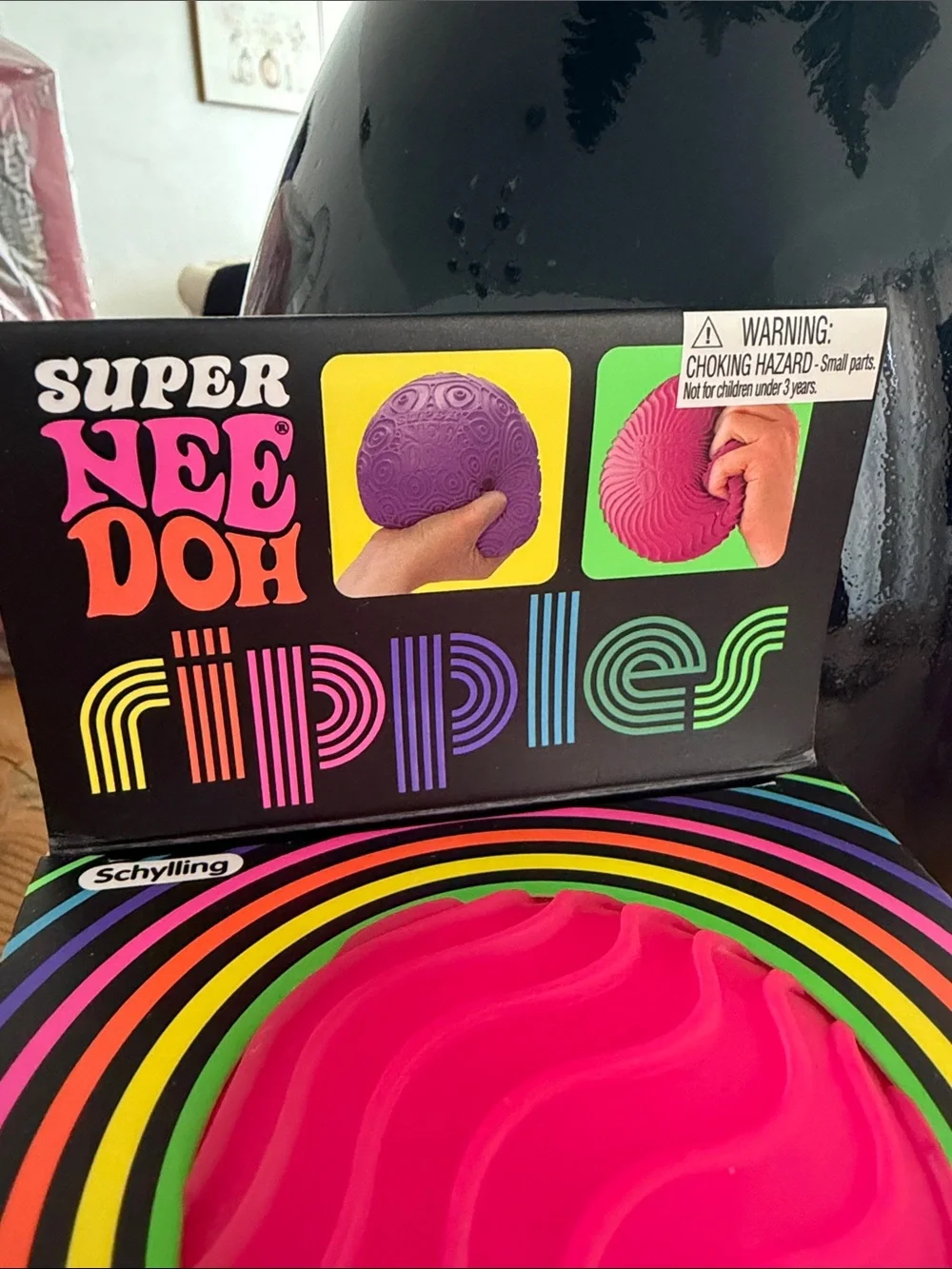 Schylling Super NeeDoh Ripples Pink Stress Toy for Kids